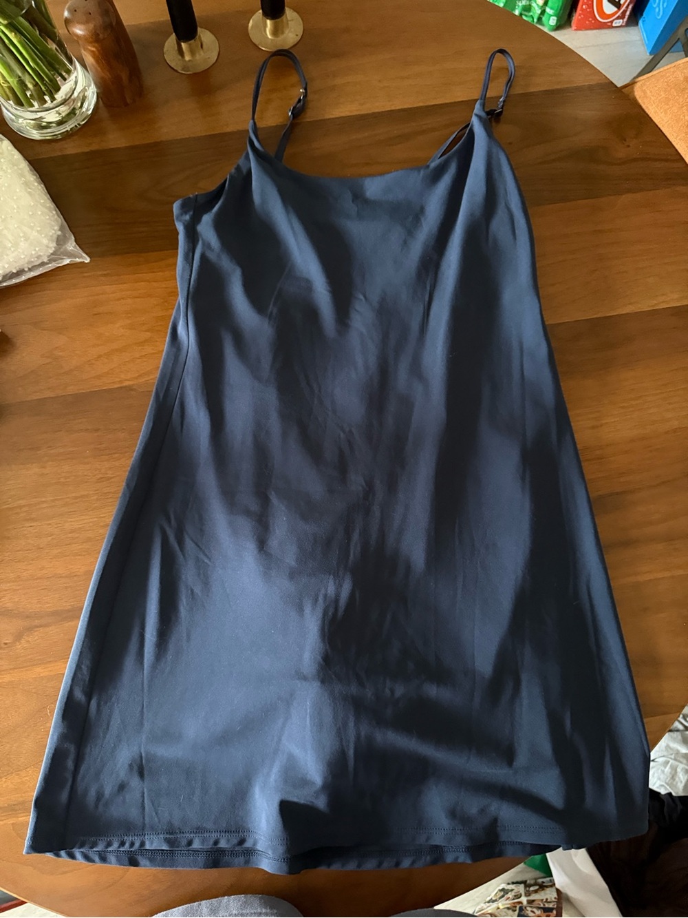 Abercrombie Navy Slip Dress with built in shorts